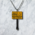 Road Works sign Spoon